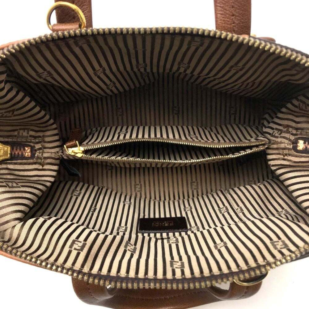 FENDI 8BL117 Chameleon Bag, 2-Way Shoulder/Handbag, Leather, Women's, Brown - Picture 7 of 10